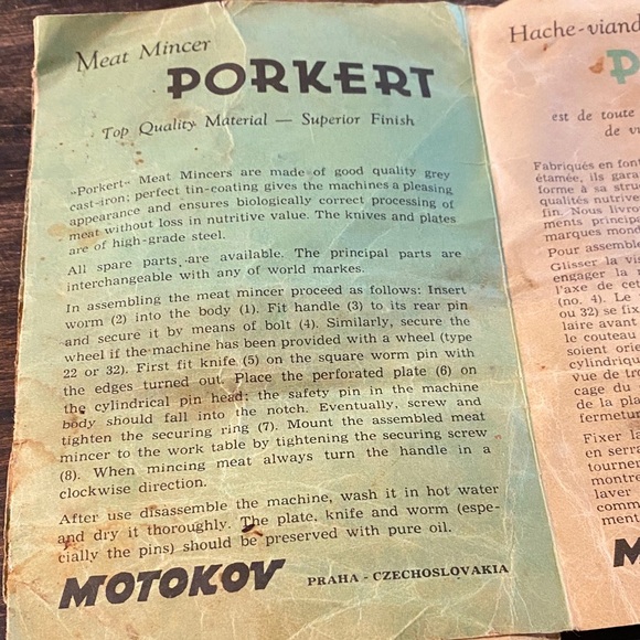 Silver Manual Meat Grinder - Picture 3 of 6